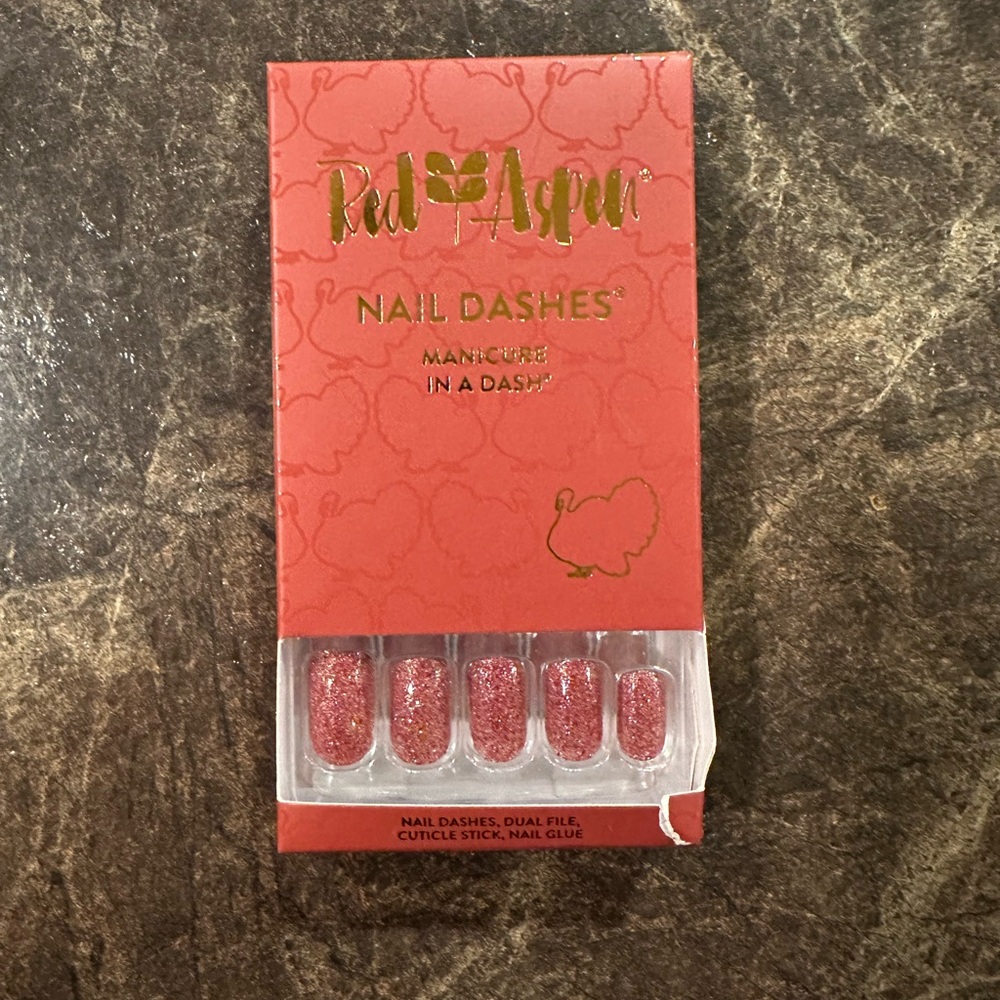 Red Aspen Nail Dashes - Tur-Key to My Heart